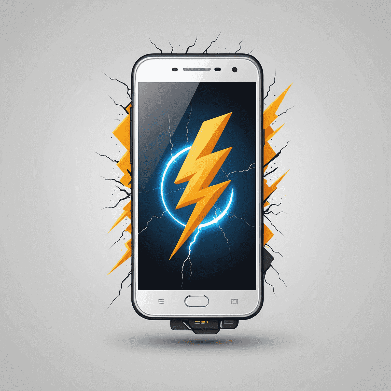 KuwFlex logo featuring a stylized mobile phone with a lightning bolt, symbolizing fast recharge services