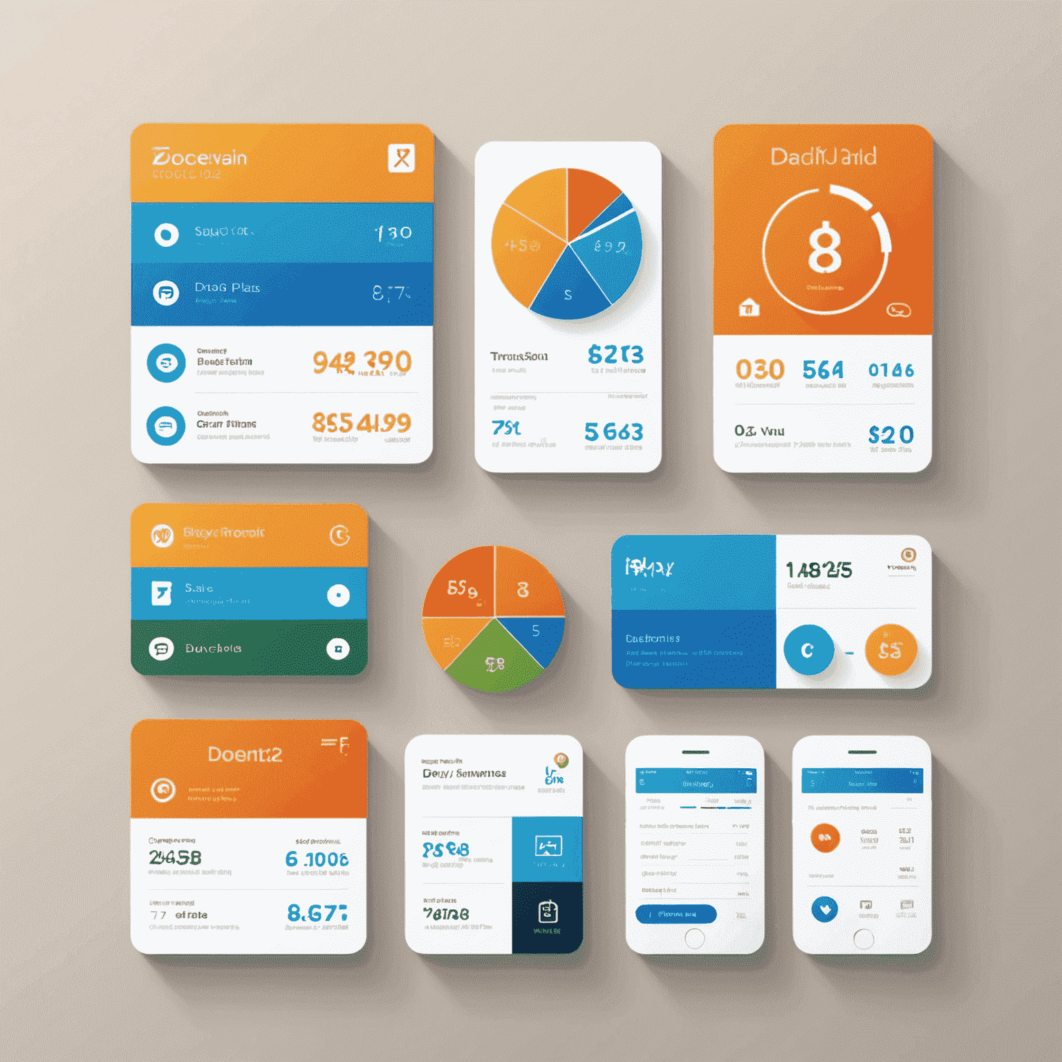 A collage of various data plan options, showing different package sizes and durations, with icons representing daily, weekly, and monthly plans